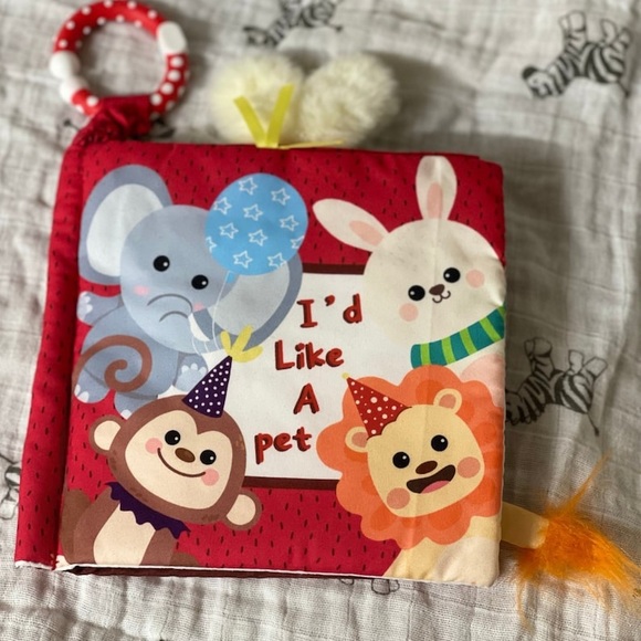 Tummy time crinkle book, sensory books for babies, story time books for learning - Picture 7 of 7